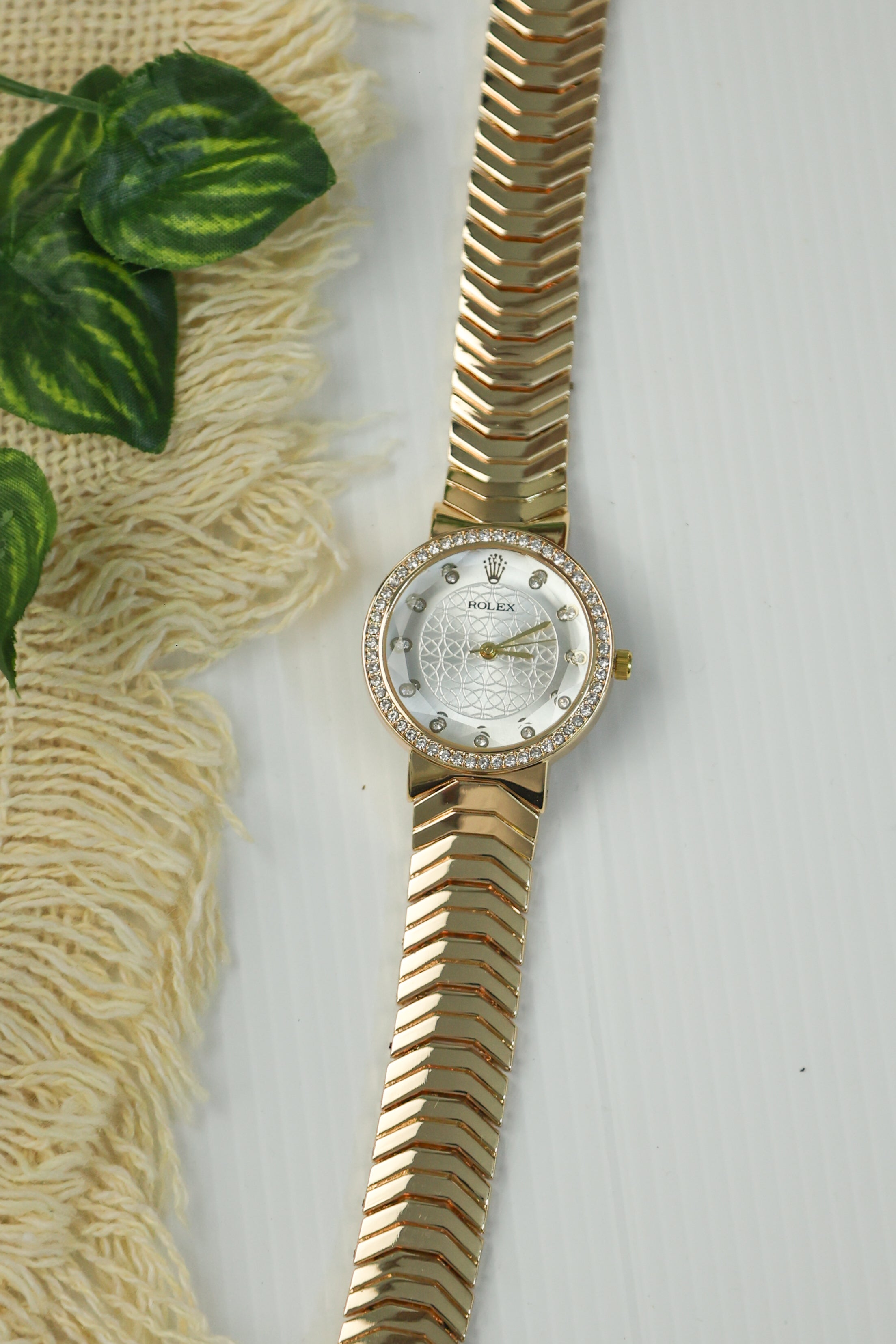 Rolex Stoned Gold
