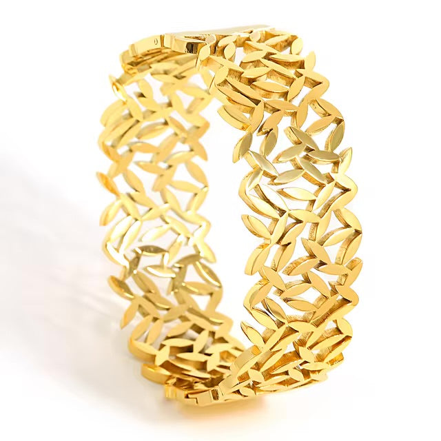 Leaf Wide Bangle