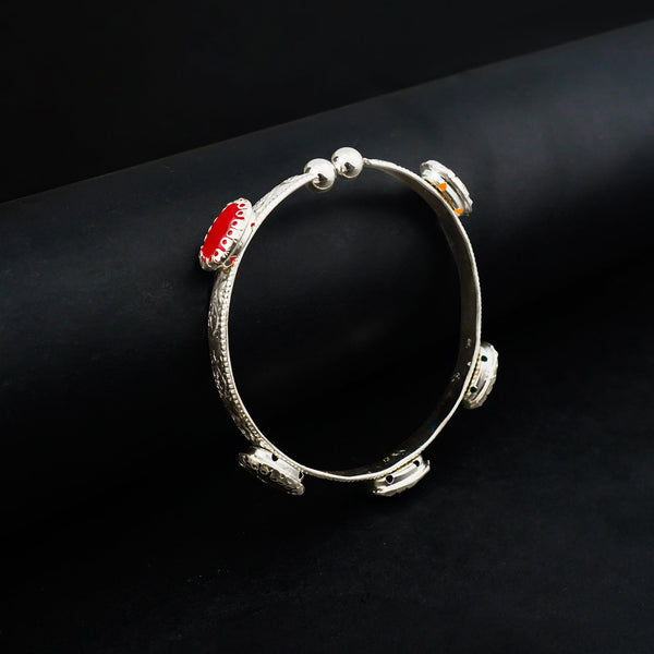 5.4 mm Silver Gemstones Bangle -316L