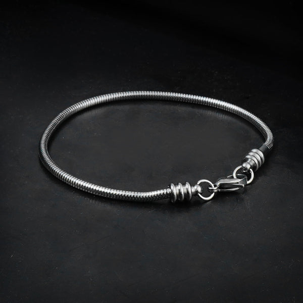 Pair Of Silver Flex Round Snake Chain