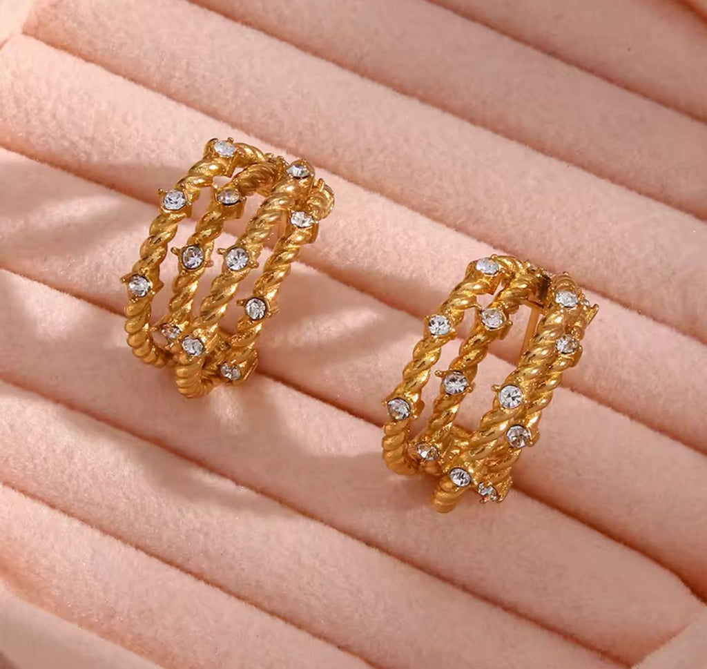 Four Layered Earrings