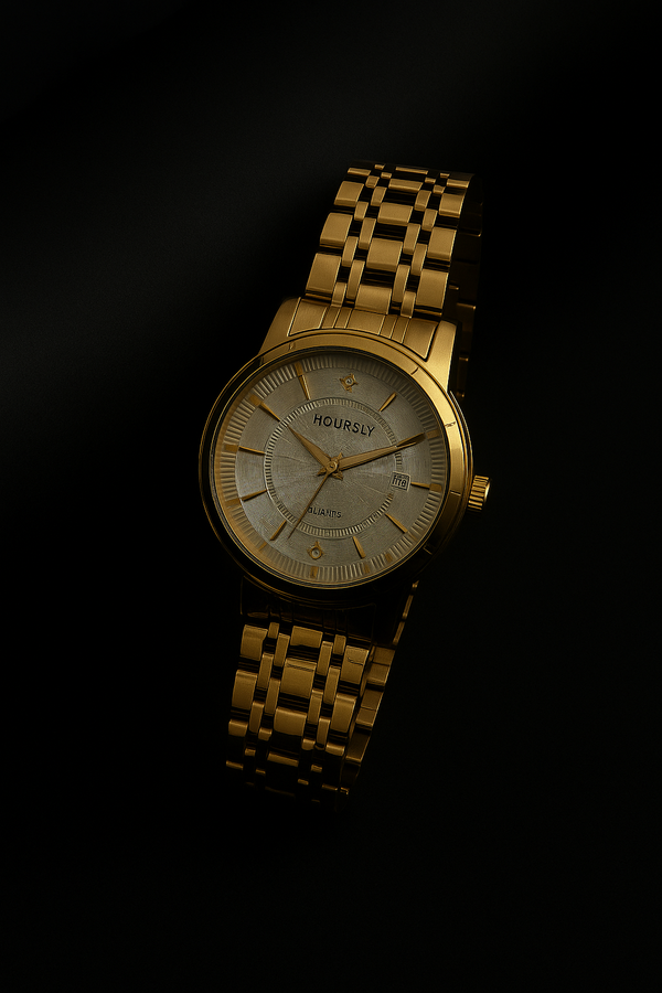 Hoursly Gold Dial Watch