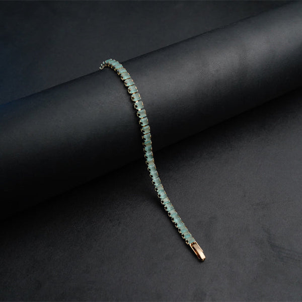 Sky Green Crystal Diamond Bracelet -316L